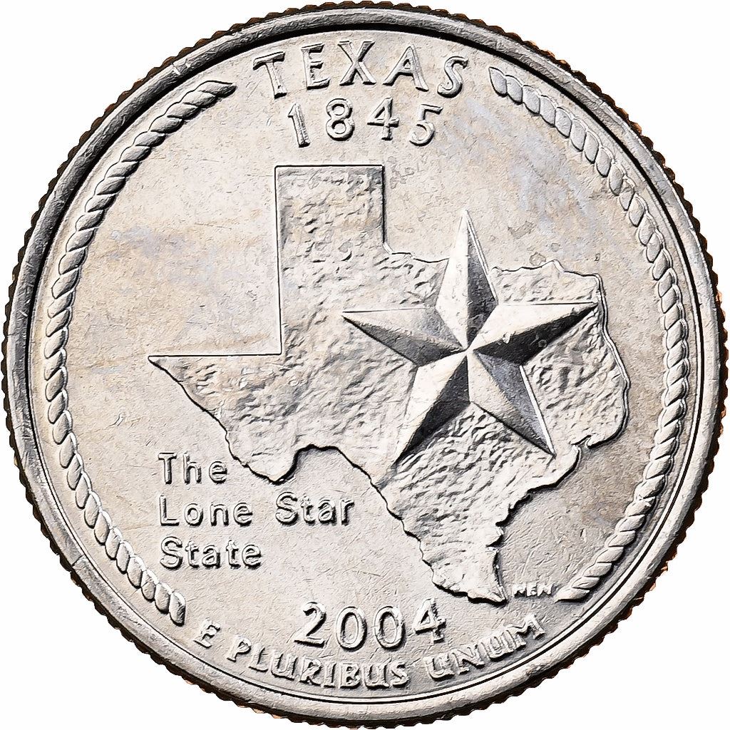 United States | 1/4 Dollar Coin | Texas | Km:357 | 2004