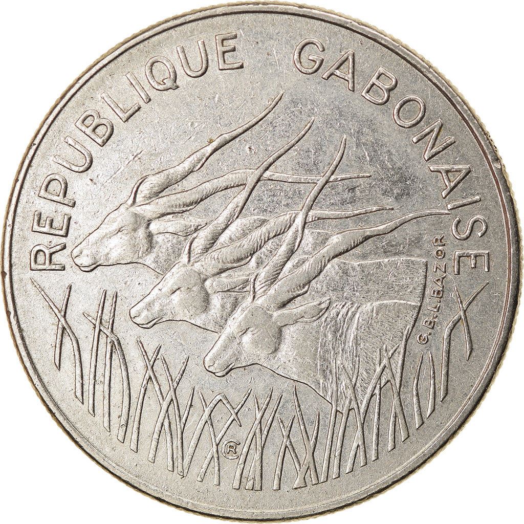 Gabon | 100 Francs Coin | Giant Eland | Km:12 | 1971 - 1972