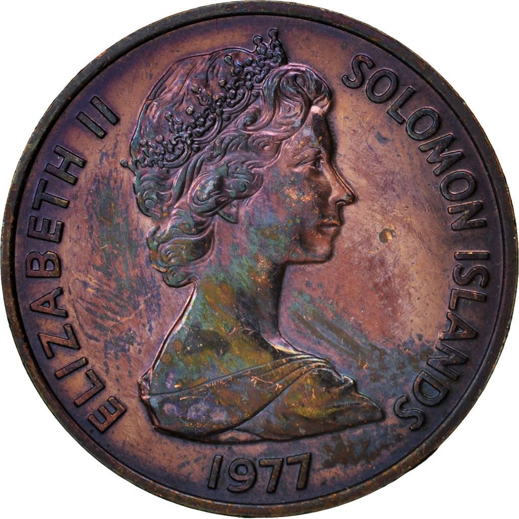 Îles Salomon | Pièce de 2 cents | Elizabeth II | Esprit Aigle | Km : 2 | 1977 - 1983