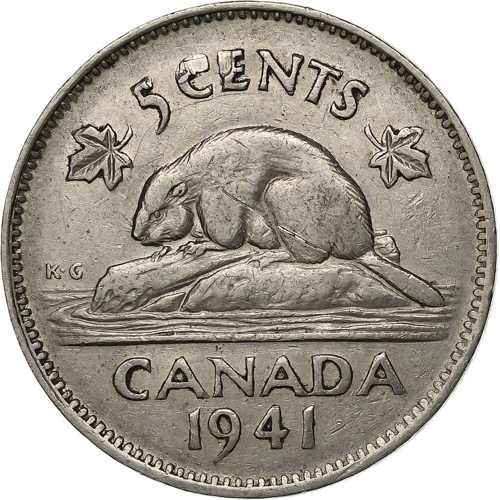 Canada | 5 Cents Coin | Nickel | KM:33 | 1937-1942