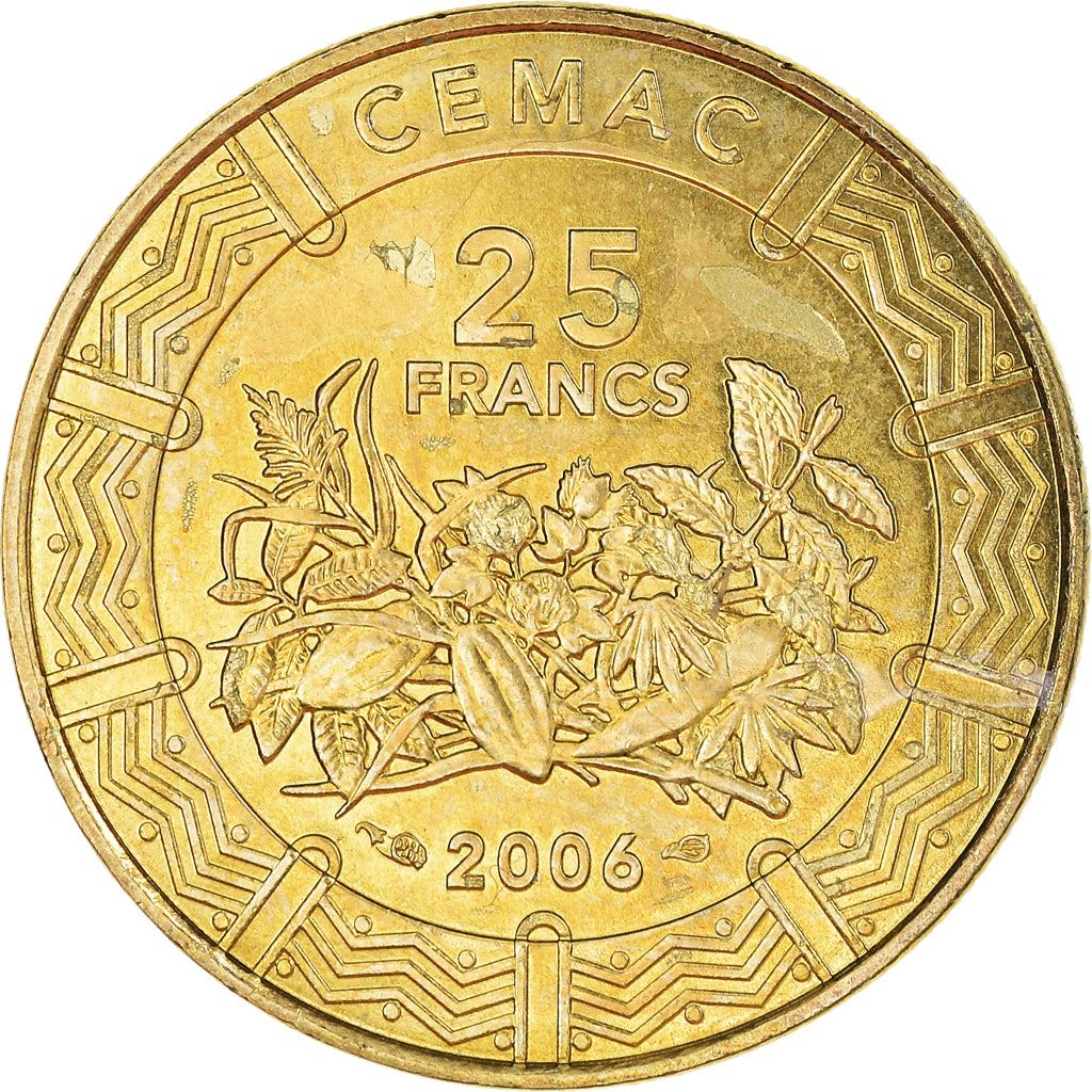 Central African States | 25 Francs Cfa Coin | Plants | Km:20 | 2006 - 2023