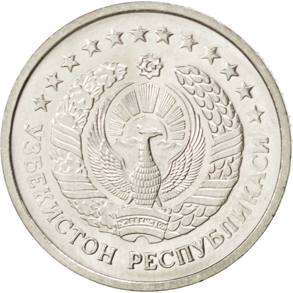 Uzbekistan | 20 Tiyin Coin | Stars | Cotton | Wheat | Sun | Huma Bird | Km:5 | 1994