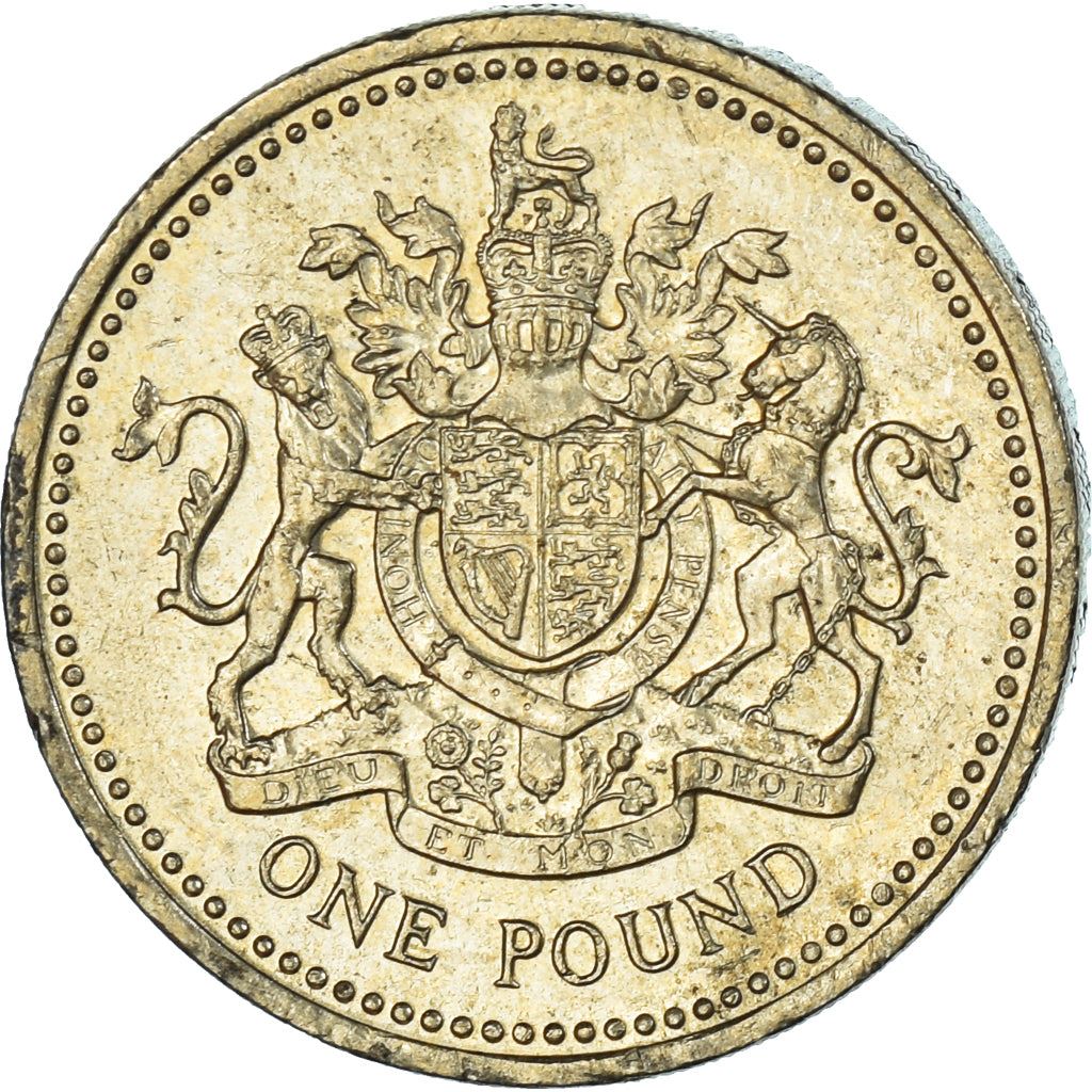 United Kingdom | 1 Pound Coin | Royal Arms | Km:993 | 1998 - 2008