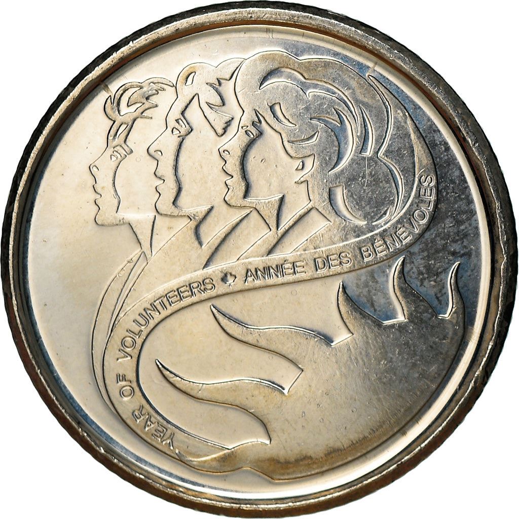 Canada | 10 Cents Coin | Volunteers | Nickel plated steel | KM:412 | 2001