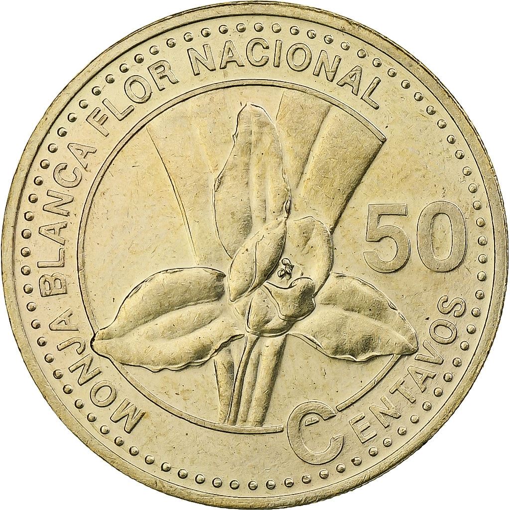 Gwatemala | Moneta 50 Centavos | Orchidea | Km:283 | 1998 - 2007