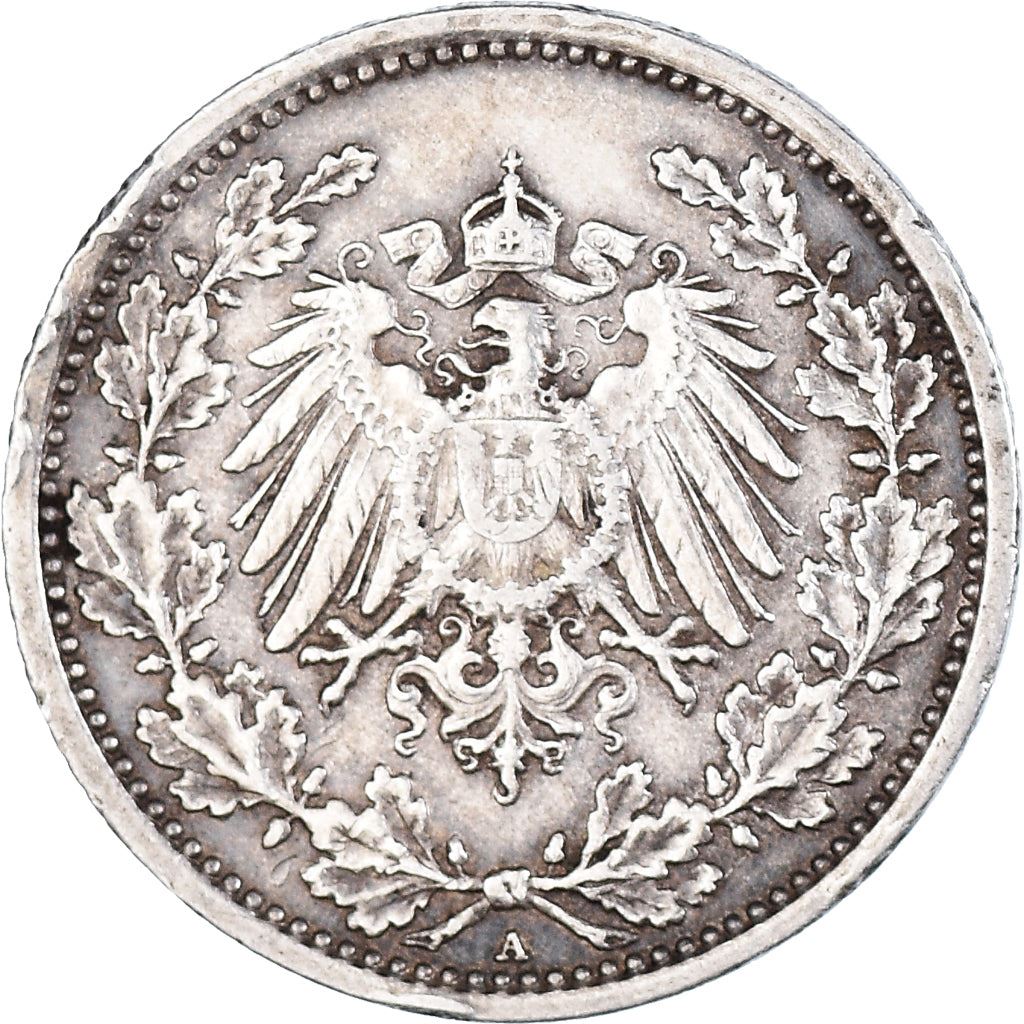 German Empire 1/2 Mark Coin | Deutsches Reich | Wilhelm II | Type 2 | KM17 | 1905 - 1919