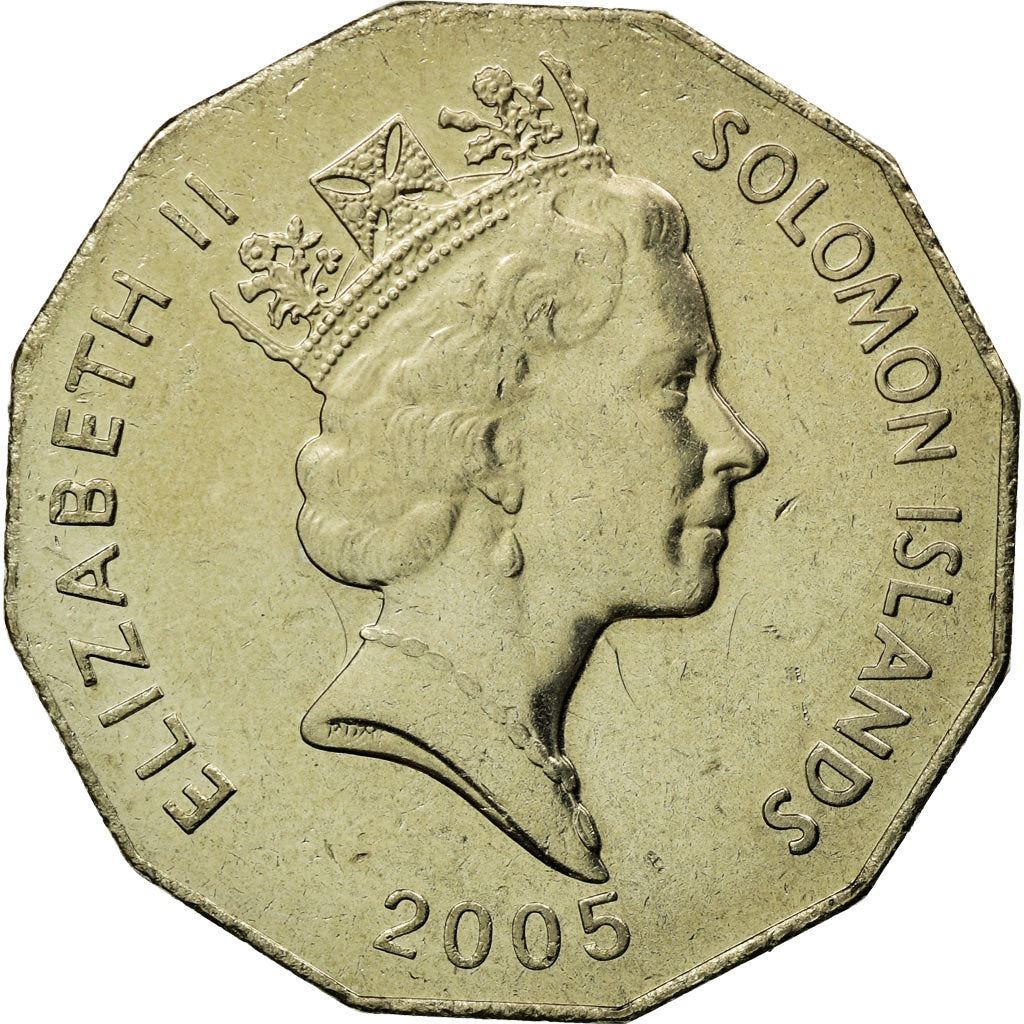 Îles Salomon | Pièce de 50 Cents | Elizabeth II | Écu et Armes des Salomon | Km : 29 | 1990 - 2005
