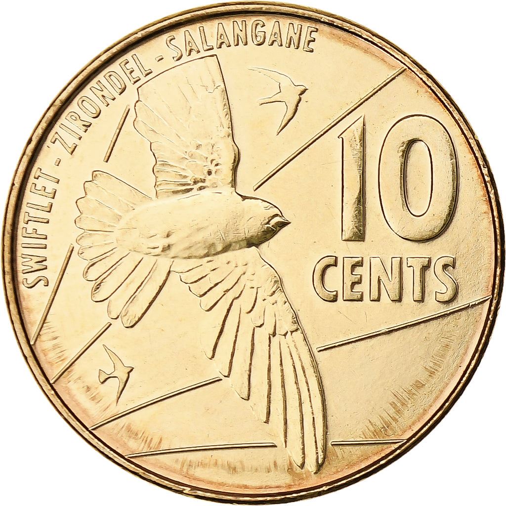 Seychelles | 10 Cents Coin | Swiftlets | Km:178 | 2016 - 2022