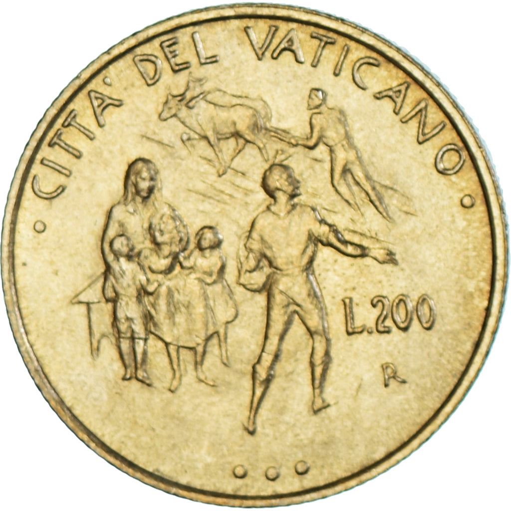 Vatican City | 200 Lire Coin | John Paul II | Km:266 | 1995