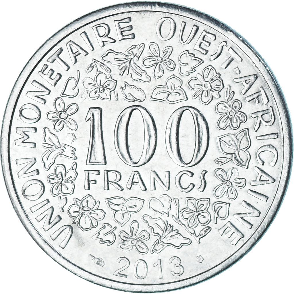 Western African States | 100 Francs Cfa Coin | Emblem of Central Bank | Flowers | Km:19 | 2006 - 2024