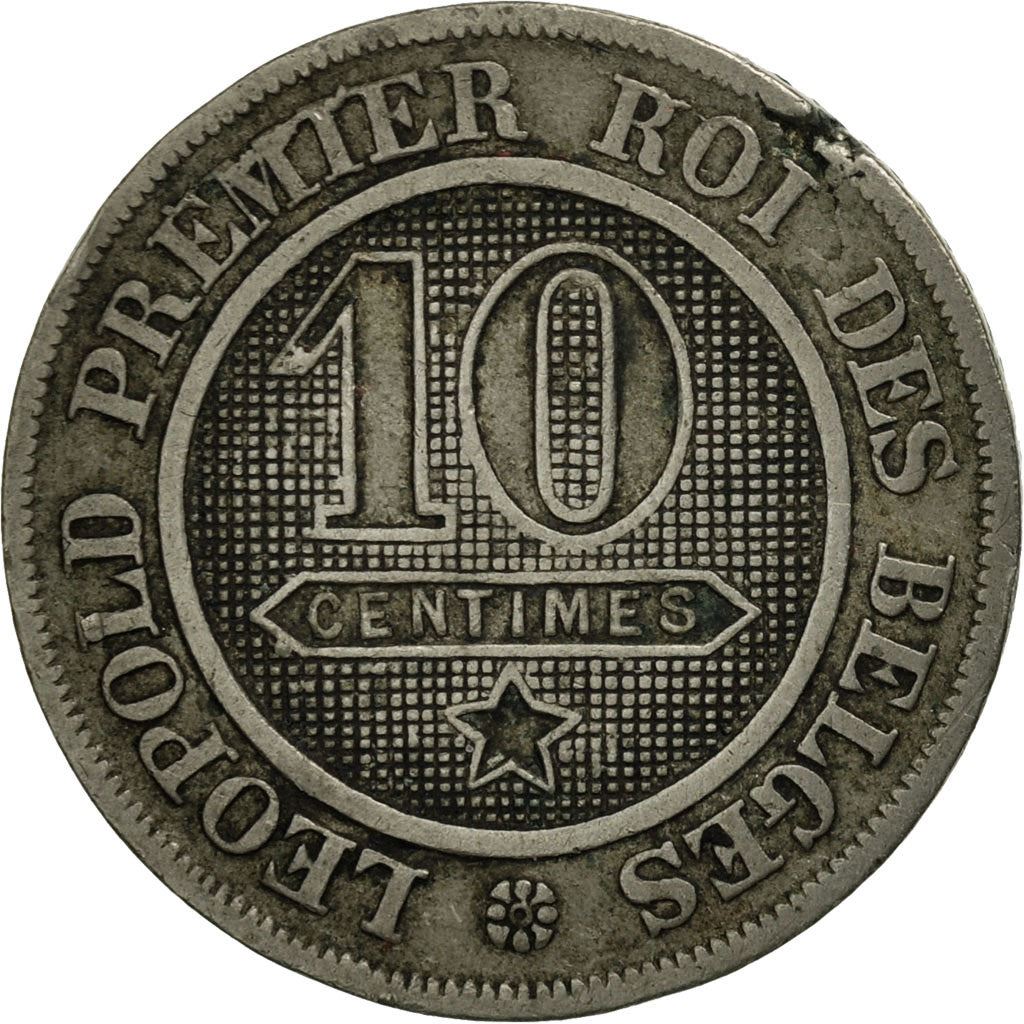 Belgien | 10-Centimes-Münze | Léopold I. | Kupfernickel | KM:22 | 1861–1864