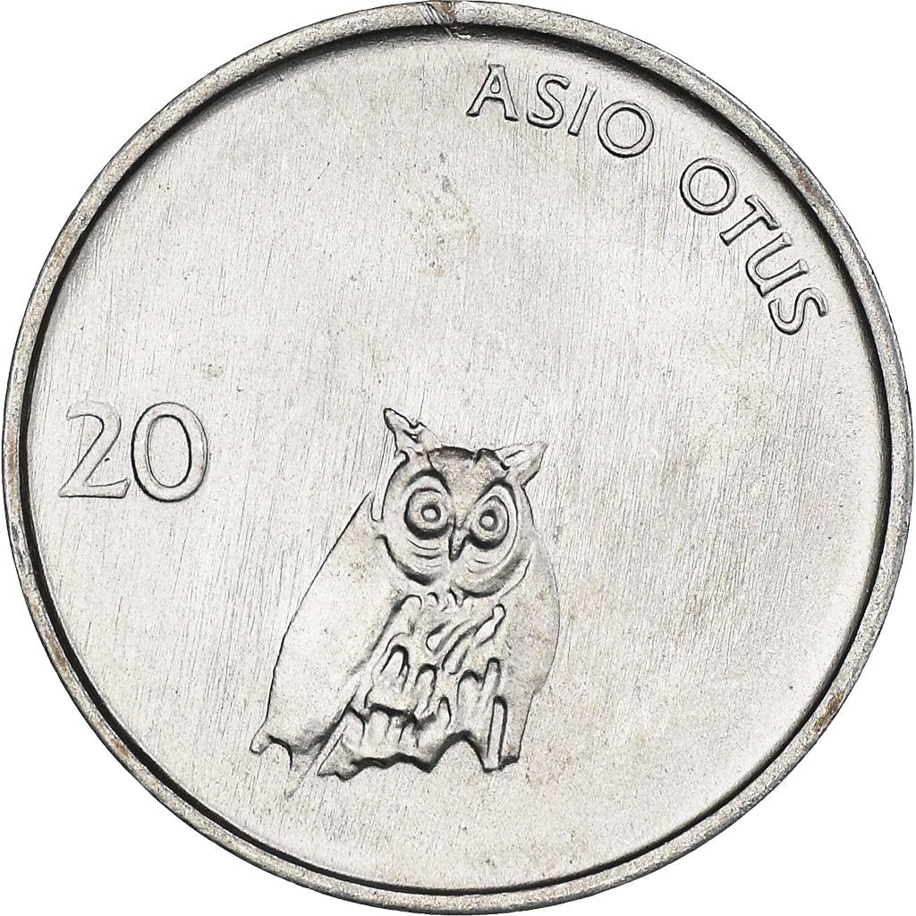 Slovenia | 20 Stotinov Coin | Owl | Km:8 | 1992 - 2006