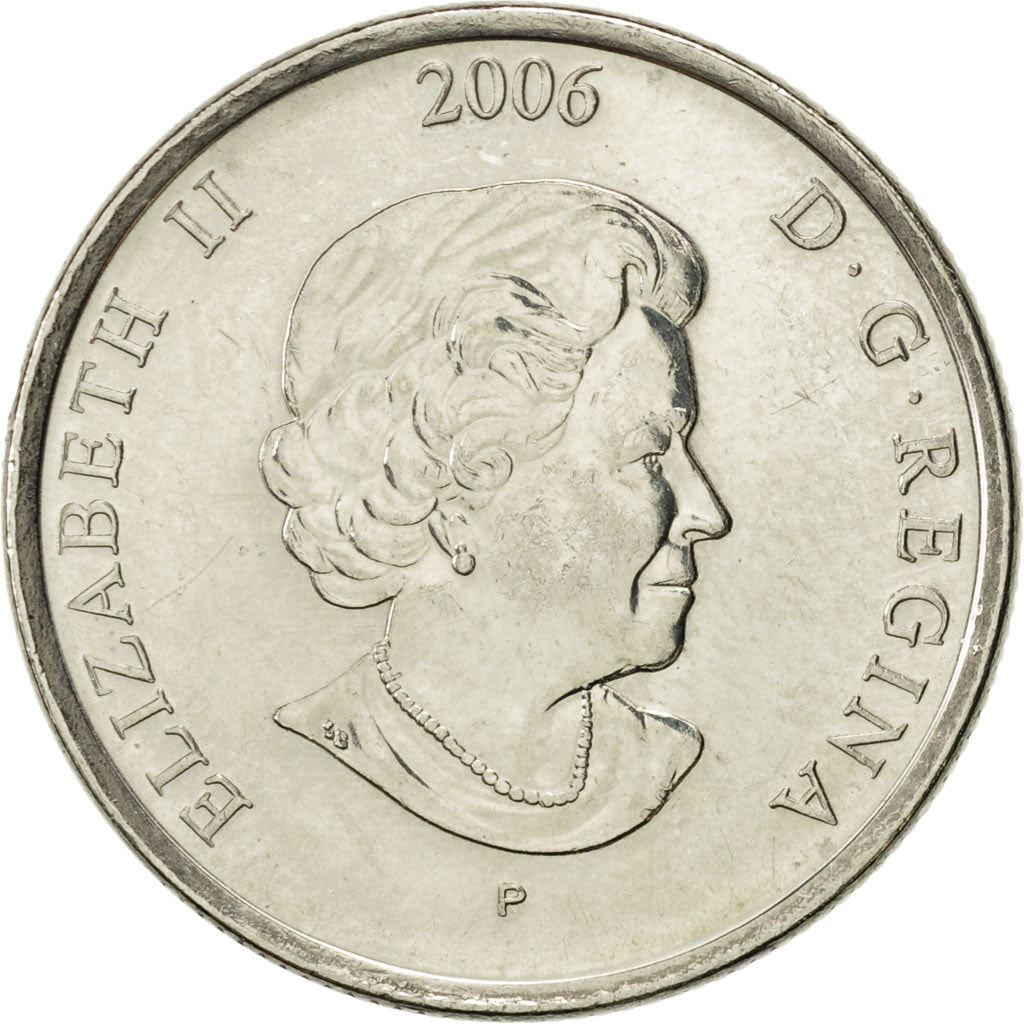Canada | 25 Cents Coin | Cancer Awareness | Nickel plated steel | KM:635 | 2006