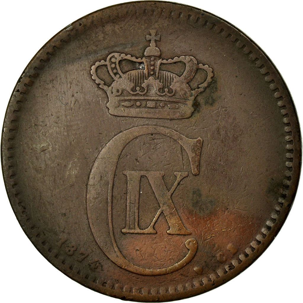 Denmark | 5 Ore Coin | Monogram | Km:794 | 1874 - 1906