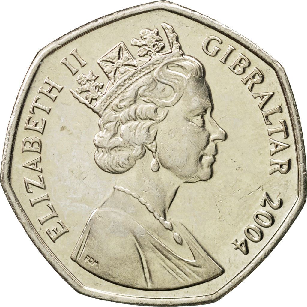 Gibraltar | 50 Pence Coin | Ships | Km:1050 | 2004