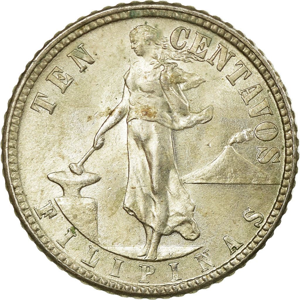 Philippines 10 Centavos Coin | U.S. Administration | KM181 | 1937 - 1945