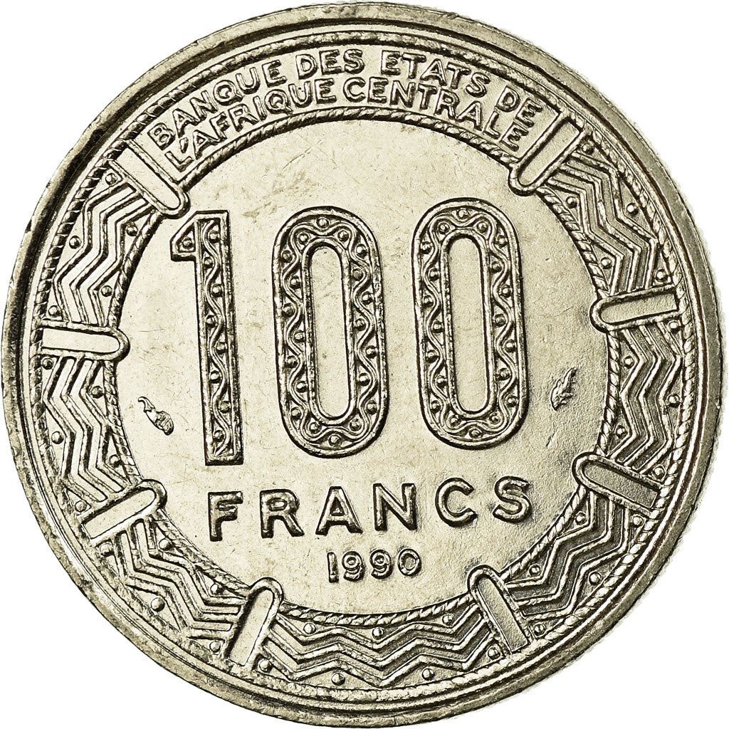 Central African Republic | 100 Francs Cfa Coin | Antelope | Km:7 | 1975 - 1990