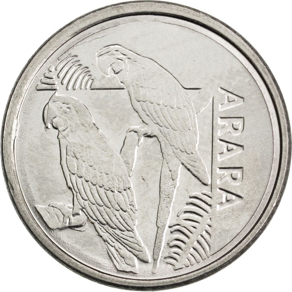 Brazil 5 Cruzeiros Reais Coin KM627 1993 - 1994