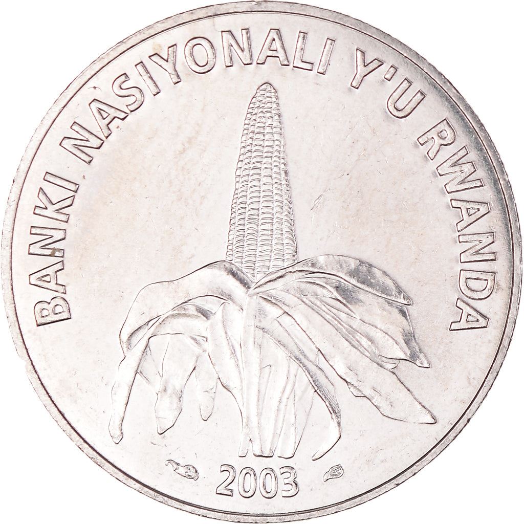 Rwanda | 50 Amafaranga Coin | Maize | Km:26 | 2003