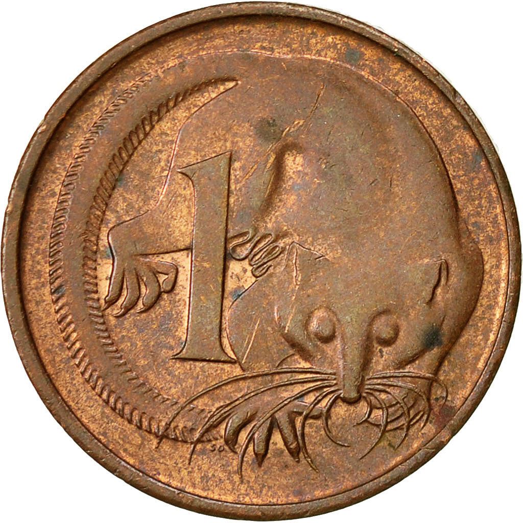 Australia | 1 Cent Coin | Feather-tailed Glider | Km:62 | 1966 - 1984