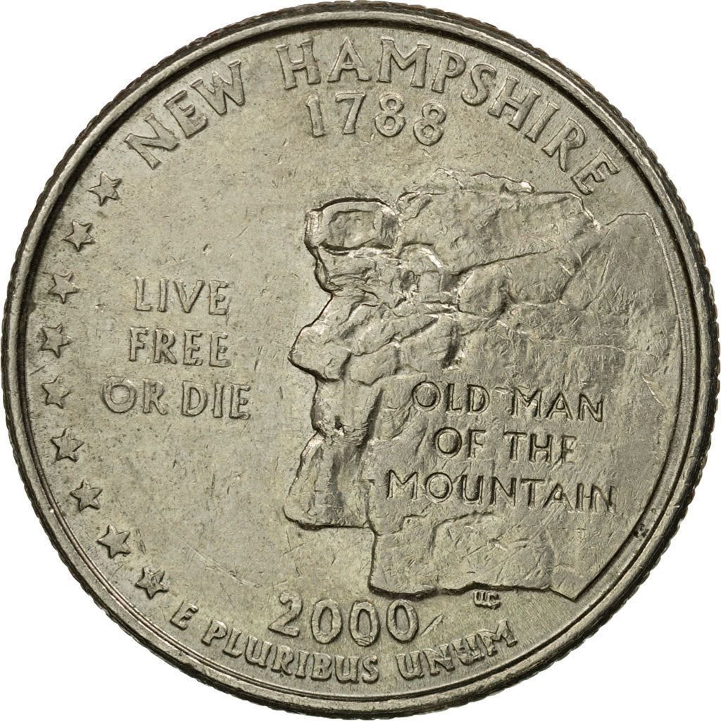United States | 1/4 Dollar Coin | New Hampshire | Km:308 | 2000
