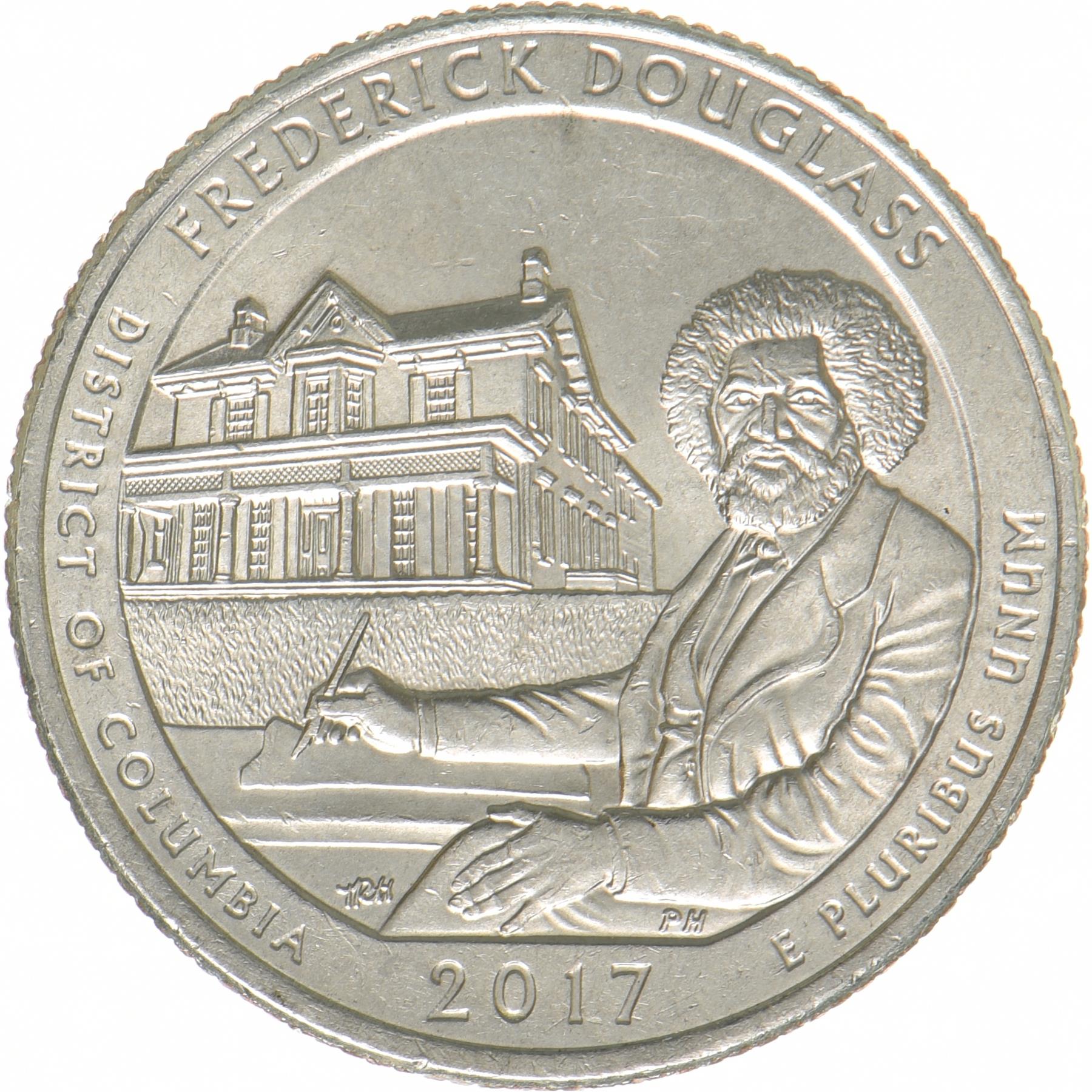 United States | 1/4 Dollar Coin | Frederick Douglass | KM:654 | 2017