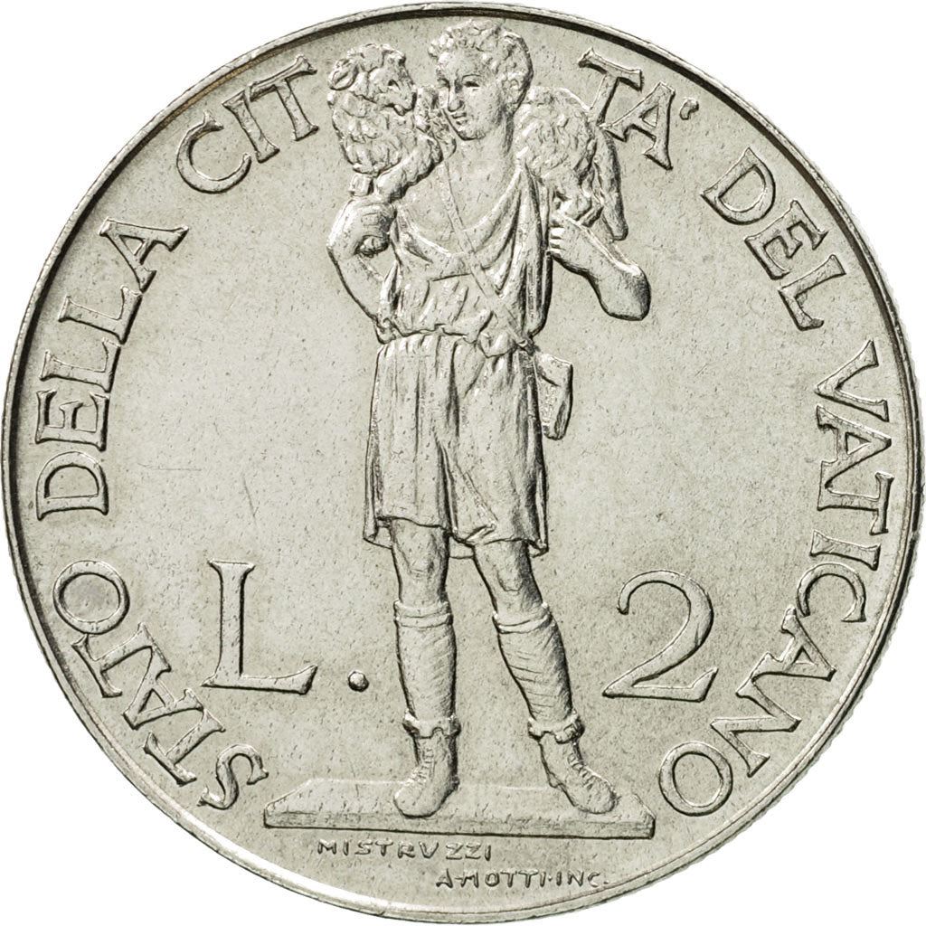 Vatican City | 2 Lire Coin | Pius XII | Km:27A | 1940 - 1941