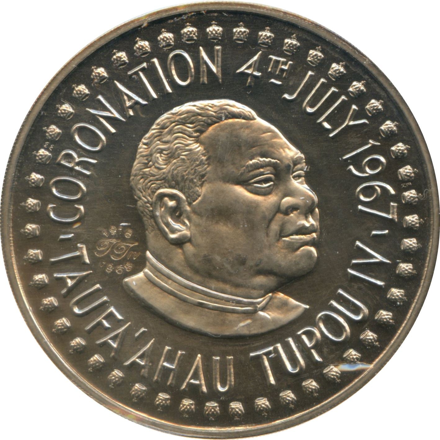 Tonga 2 Pa'anga Coin | Taufa'ahau Tupou IV | KM20 | 1967