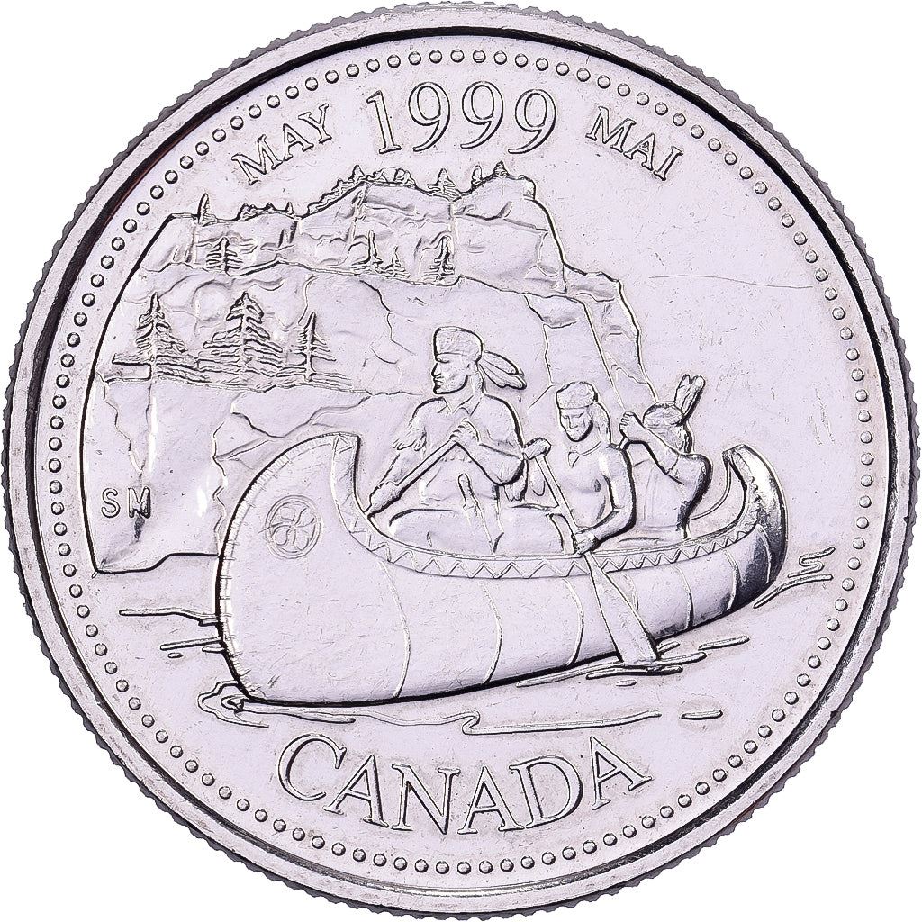 Canada | 25 Cents Coin | Les Voyageurs | Km:346 | 1999