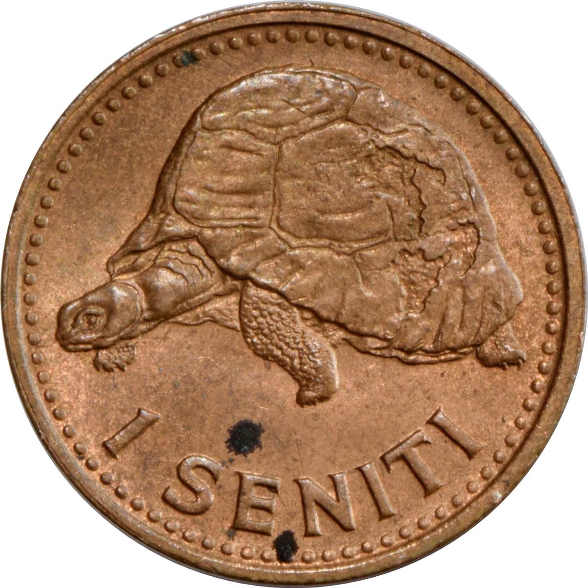 Tonga | 1 moneta Seniti | Regina Tupou III | Tartaruga | KM:4 | 1967