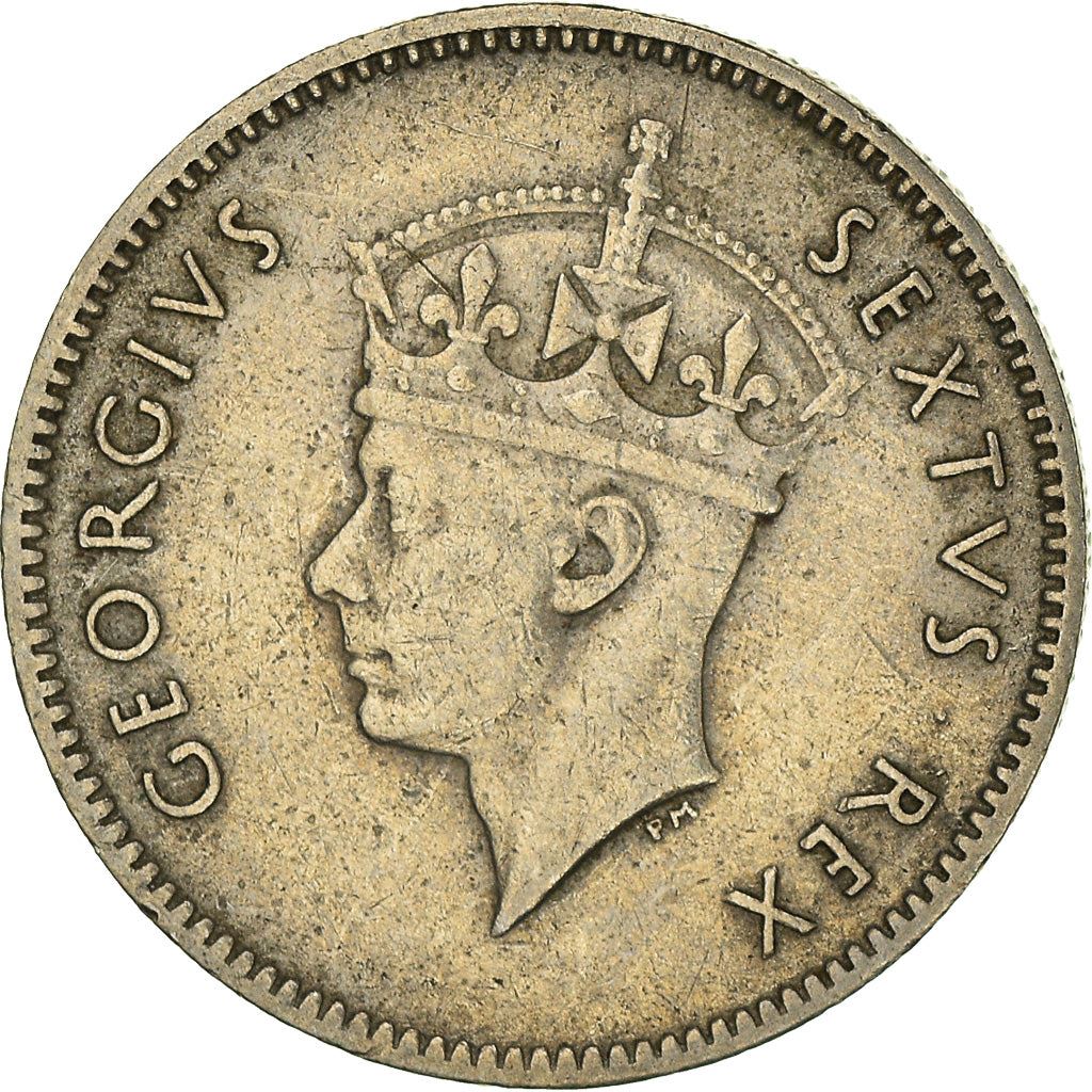 East Africa | 50 Cents Coin | George VI | Lion | Mountains | Km:30 | 1948 - 1952