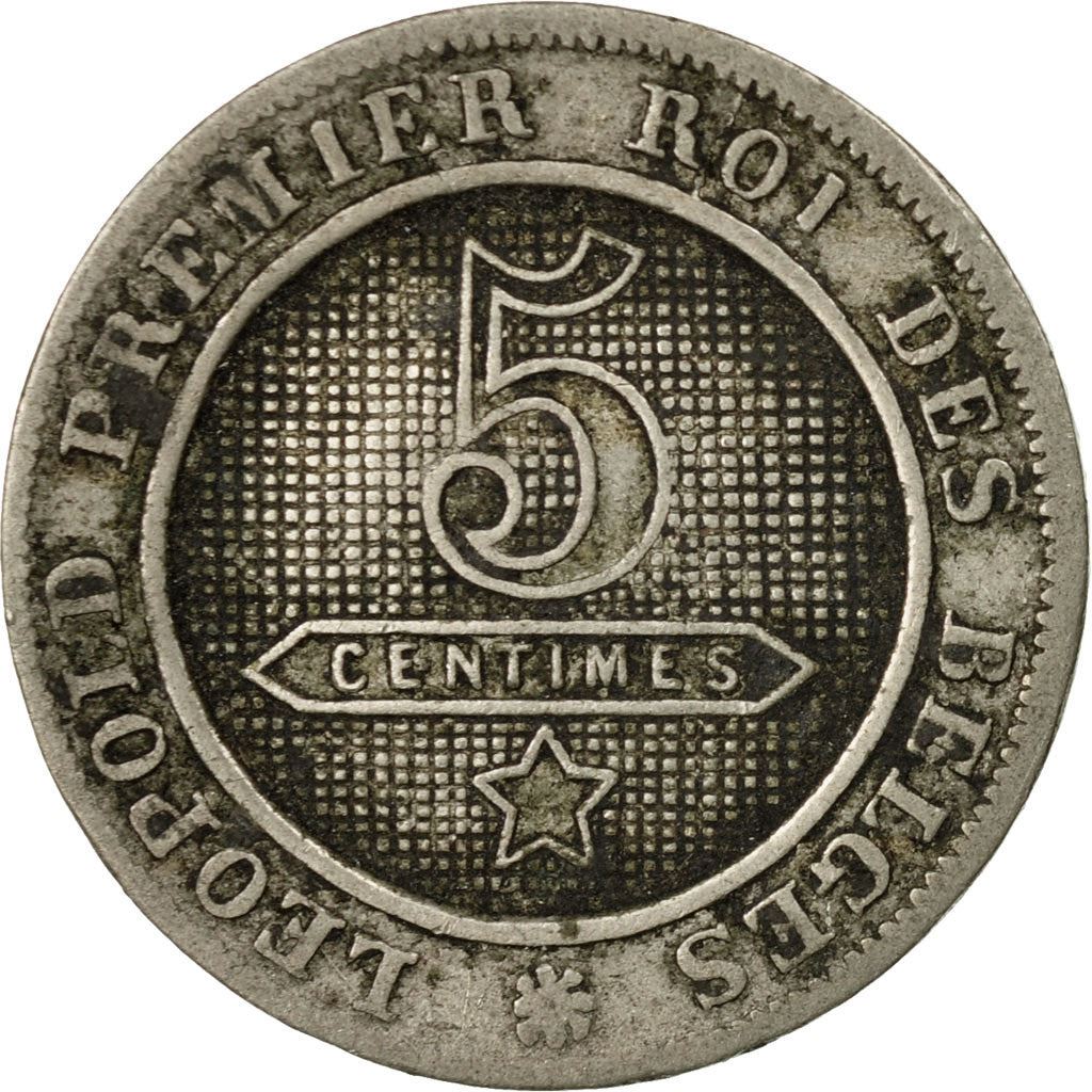 Belgium | 5 Centimes Coin | Léopold I | Copper-nickel | KM:21 | 1861-1864