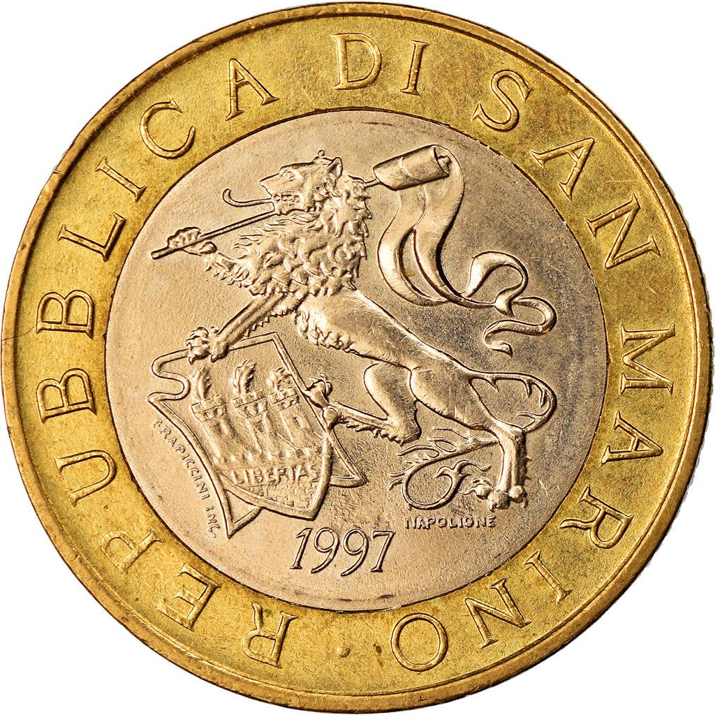 San Marino | 1000 Lire Coin | Government palace | Km:368 | 1997