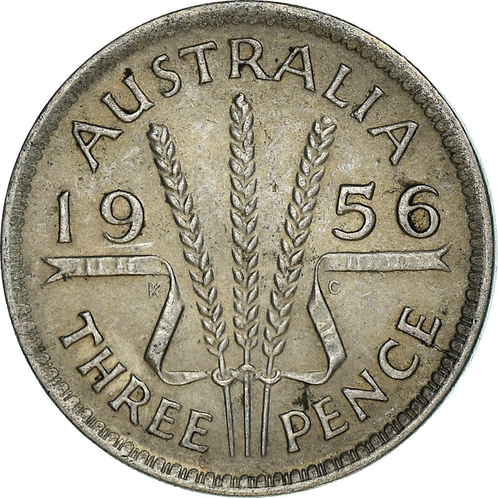 Australia | 3 Pence Coin | Wheat stalks | Km:57 | 1955 - 1964