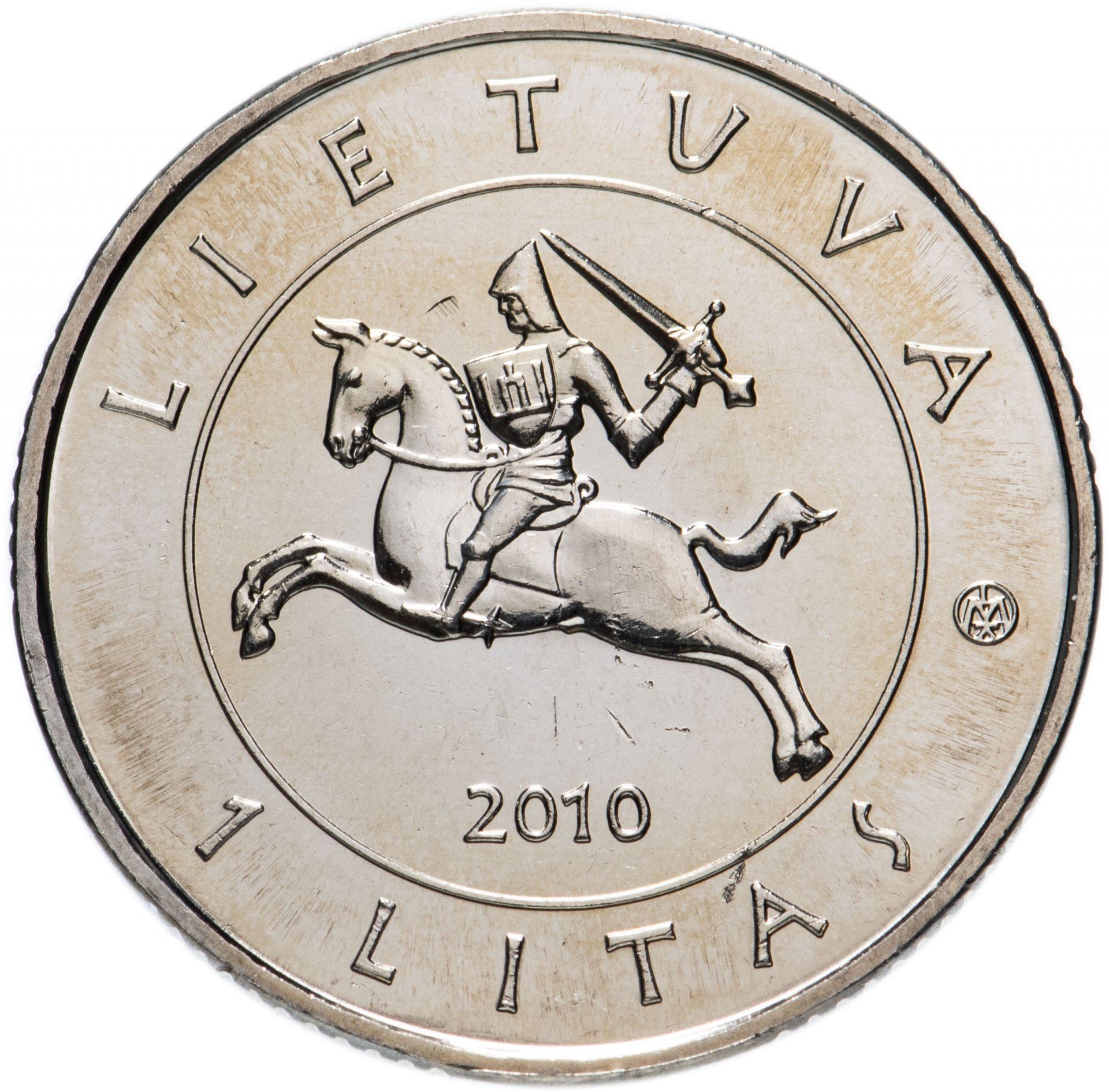 Lithuania | 1 Litas Coin | Battle of Grunwald | Km:172 | 2010