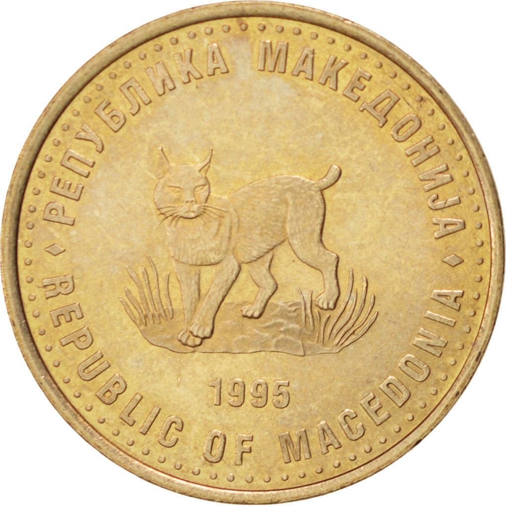 North Macedonia 5 Denari Coin | FAO | Lynx | KM7 | 1995