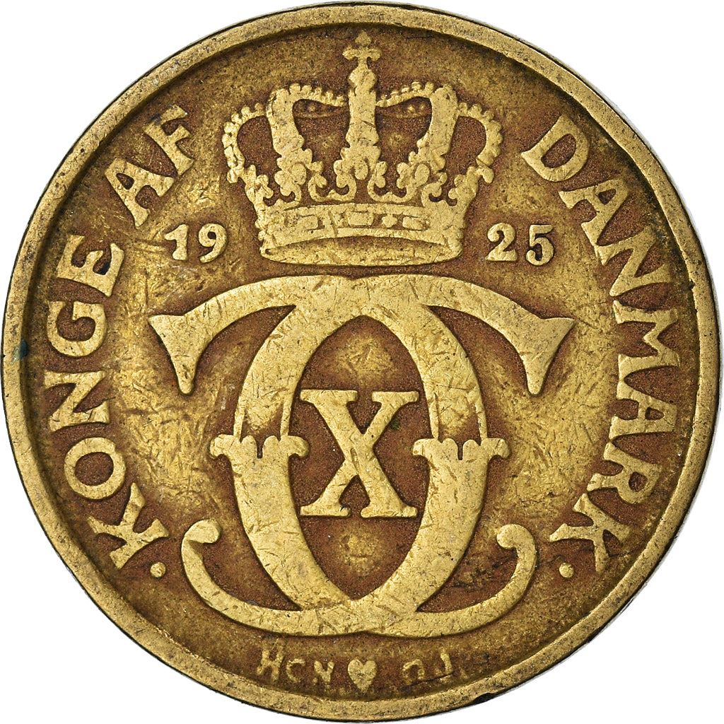 Denmark | 1 Krone Coin | Monogram | Km:824 | 1924 - 1941