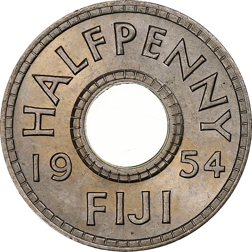 Fiji | 1/2 Penny Coin | Crown | Km:20 | 1954