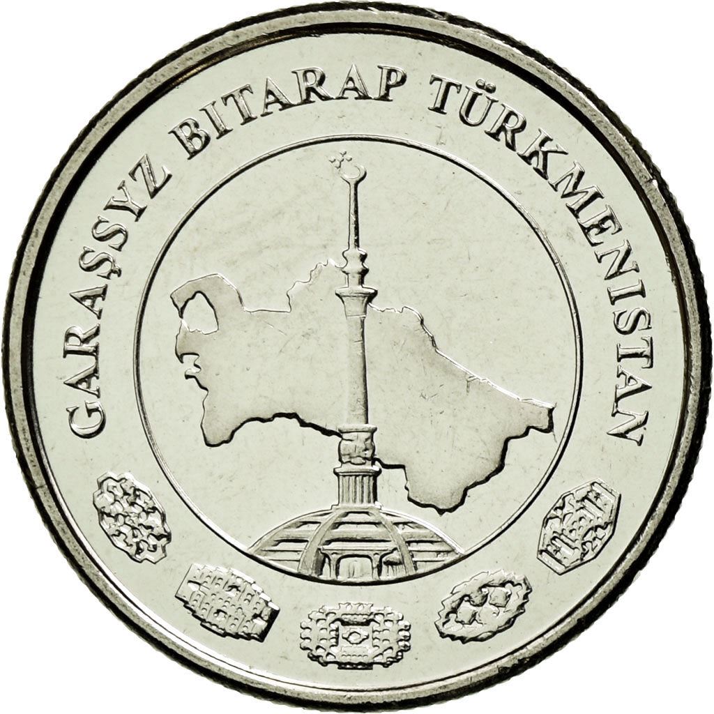 Turkmenistan 2 Tenne Coin | Independence Monument | KM96 | 2009