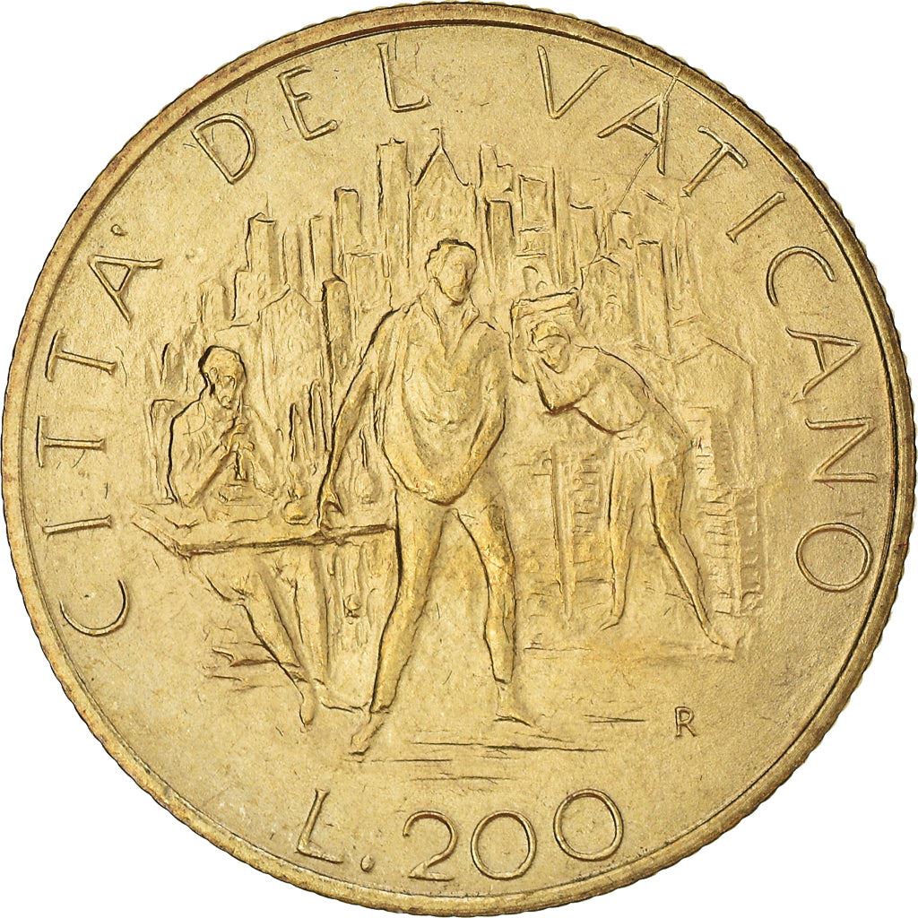 Vatikanstaten | 200 Lire-mønt | Johannes Paul II | Km:217 | 1989