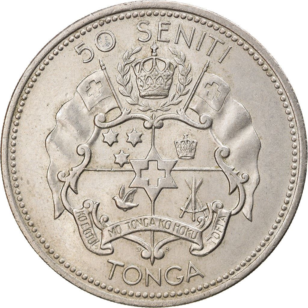 Tonga | 50 Seniti Munt | Koningin Tupou III | Ster | Km:9 | 1967