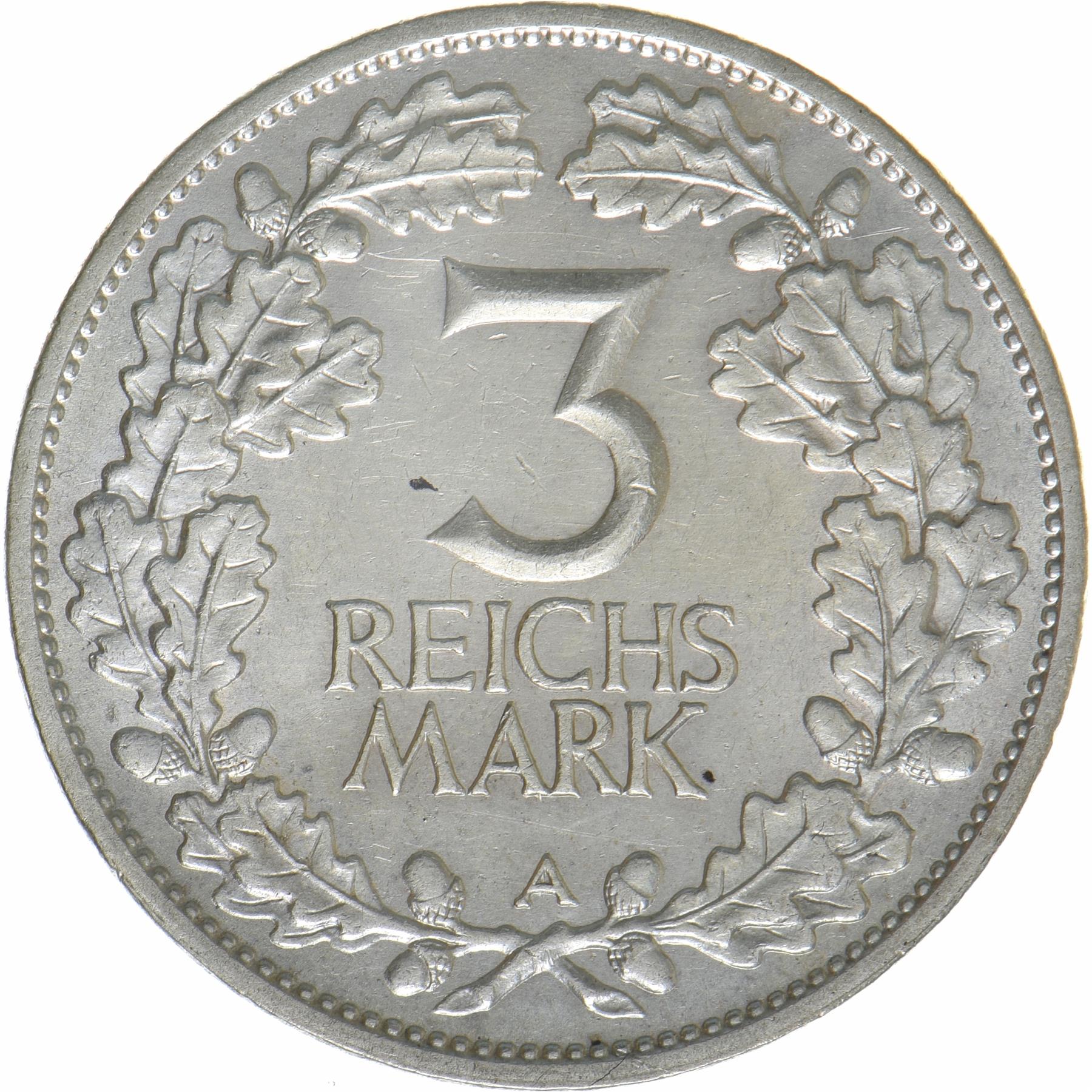 Germany | 3 Reichsmark Coin | Rhineland | KM:46 | 1925