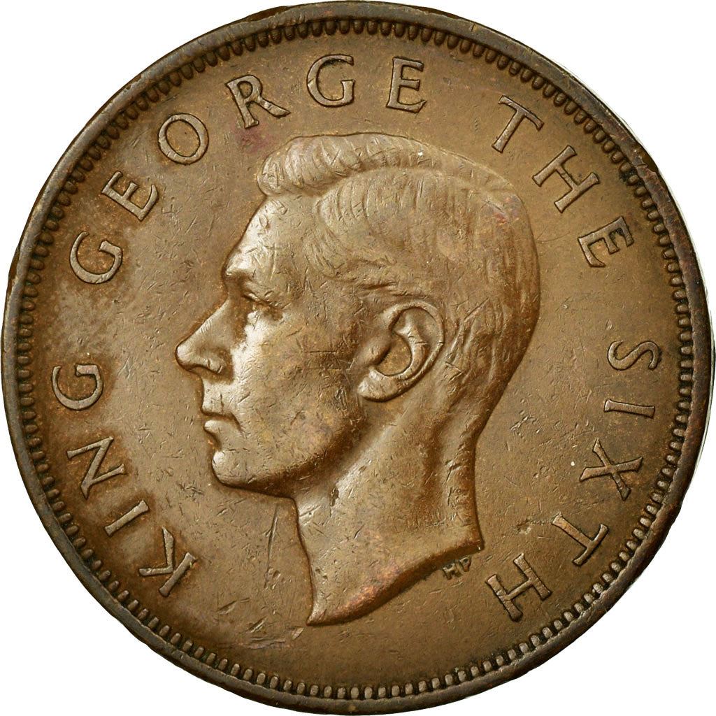 New Zealander 1 Penny Coin | King George VI | Tui Bird | KM21 | 1949 - 1952