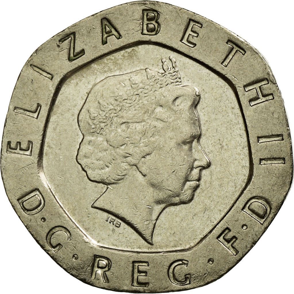 United Kingdom | 20 Pence Coin | Tudor Rose | Km:990 | 1998 - 2008
