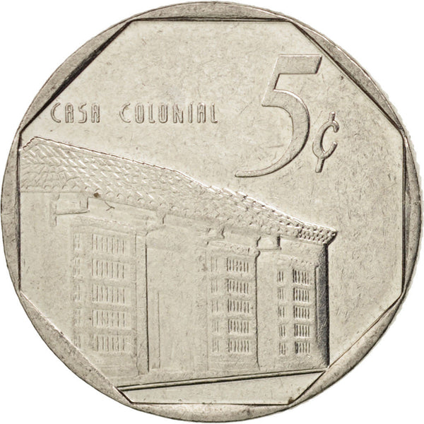 5 Centavos Coin | Colonial house | Km:575.1 | 1994 - 2018