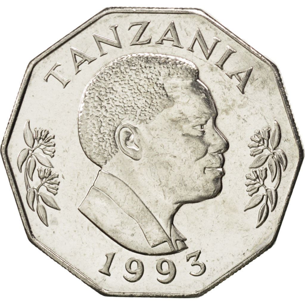 Tanzania | 5 Shilingi Coin | Cow | Corn | Km:23A | 1990 - 1993