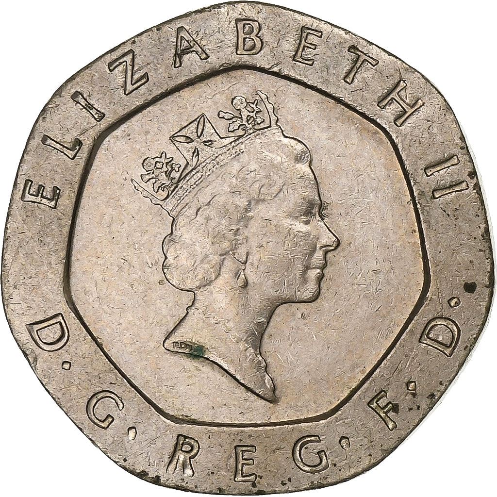 United Kingdom | 20 Pence Coin | Elizabeth II | Km:939 | 1985 - 1997