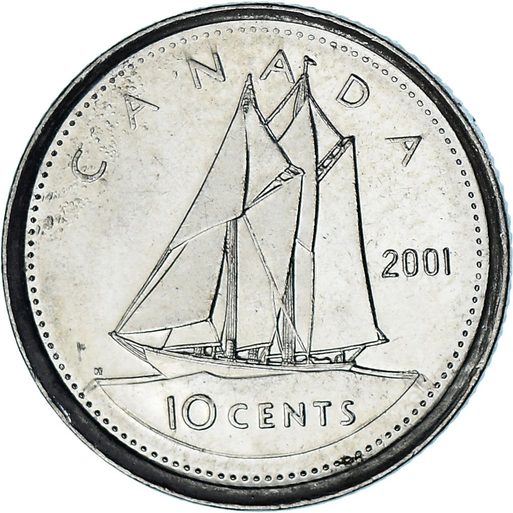 Canada | 10 Cents Coin | the Bluenose | Km:183B | 1999 - 2003