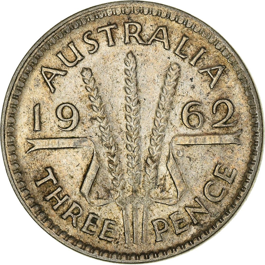 Australia | 3 Pence Coin | Wheat stalks | Km:57 | 1955 - 1964