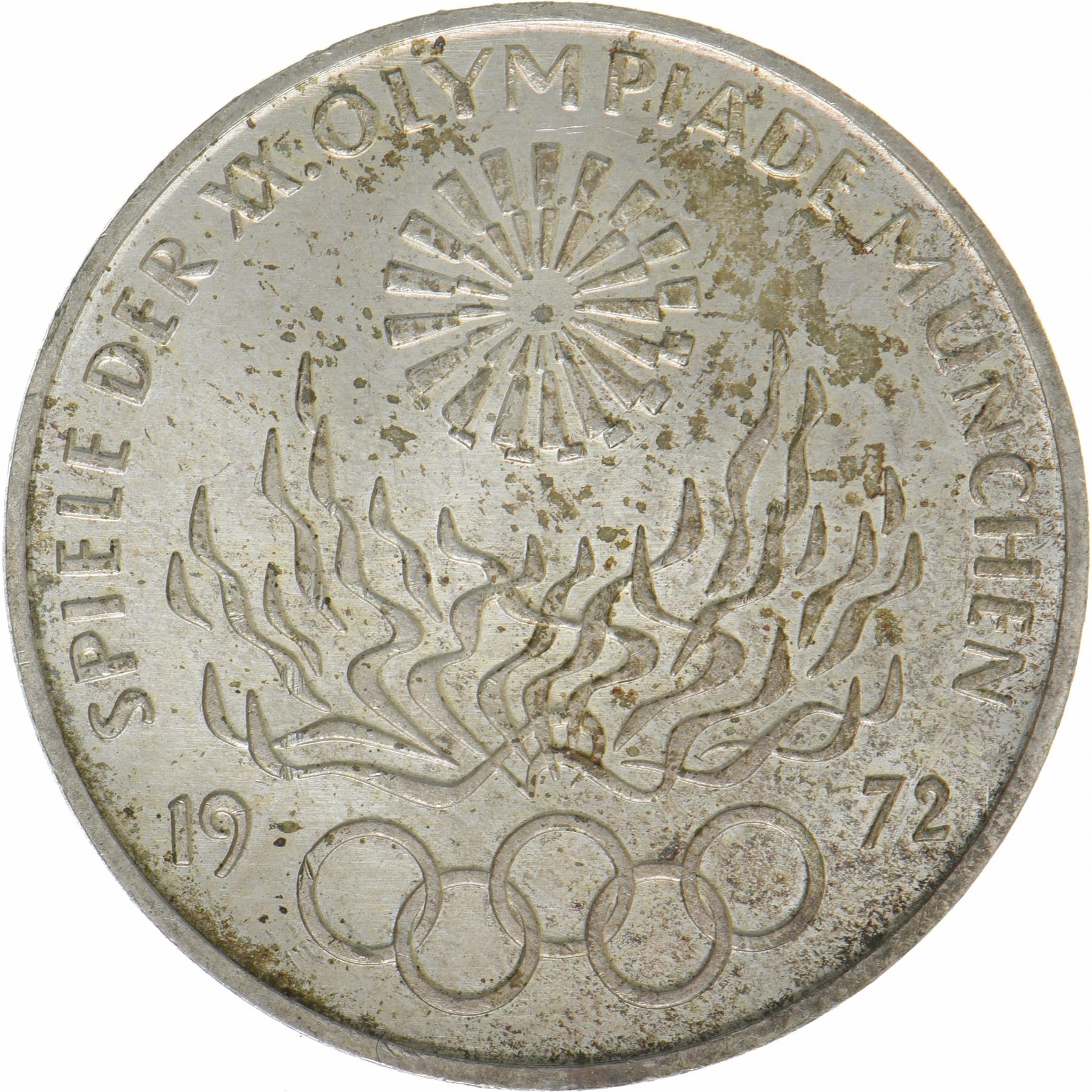 Federal Republic of Germany | 10 Deutsche Mark Coin | Olympic Games | KM:135 | 1972